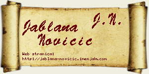 Jablana Novičić vizit kartica